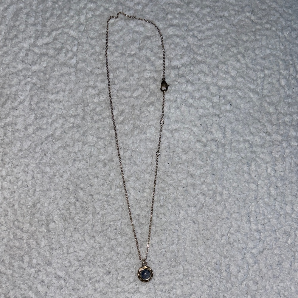 Elegant Gold Necklace with Blue Moon Pendant